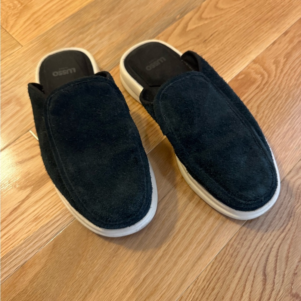 Lusso Esto - Jet Black Hairy Suede / Shortbread View 3